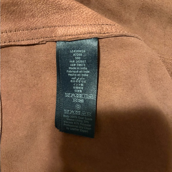 John Varvatos Mens Brown Suede Shirt Jacket - Picture 5 of 5